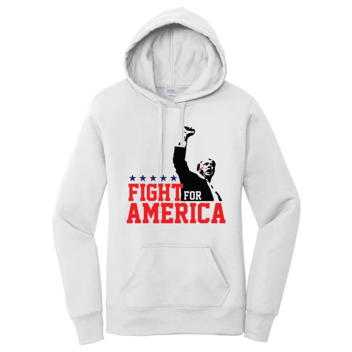 Donald Trump Shooting Fight For America Trump Assassination Attempt Women's Pullover Hoodie