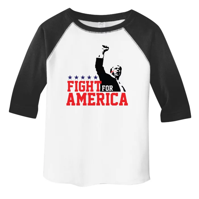 Donald Trump Shooting Fight For America Trump Assassination Attempt Toddler Fine Jersey T-Shirt