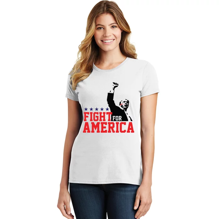 Donald Trump Shooting Fight For America Trump Assassination Attempt Women's T-Shirt