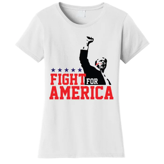 Donald Trump Shooting Fight For America Trump Assassination Attempt Women's T-Shirt