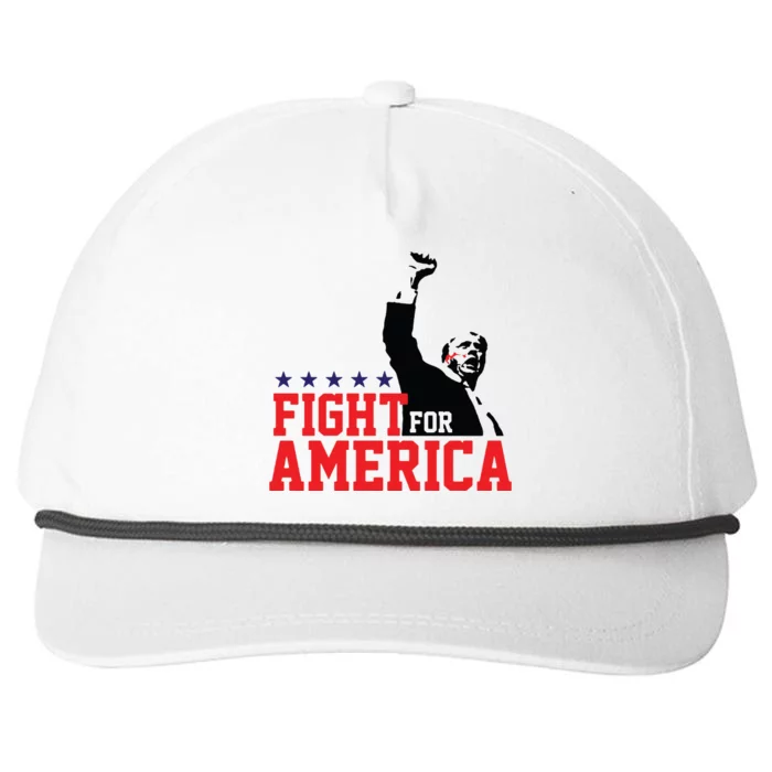 Donald Trump Shooting Fight For America Trump Assassination Attempt Snapback Five-Panel Rope Hat