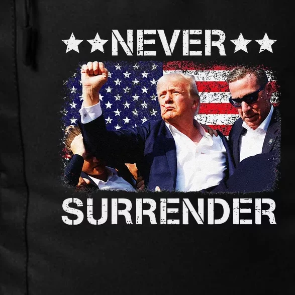 Donald Trump Shot Never Surrender 2024 Daily Commute Backpack