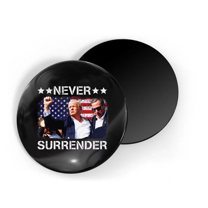 Donald Trump Shot Never Surrender 2024 Magnet