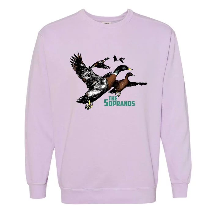 Ducks The Sopranos Do You Feel Depressed The Duck Left I Garment-Dyed Sweatshirt