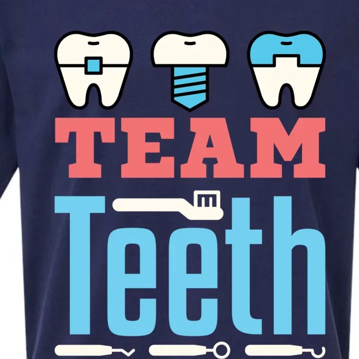 Dental Team Squad Dentist Hygienist Assistant Front Office Gift Sueded Cloud Jersey T-Shirt