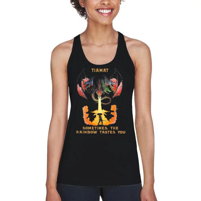 Dragon Tiamat Sometimes The Rainbow Tastes You Women's Racerback Tank