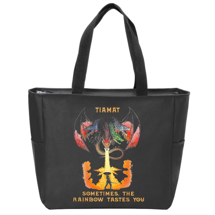 Dragon Tiamat Sometimes The Rainbow Tastes You Zip Tote Bag