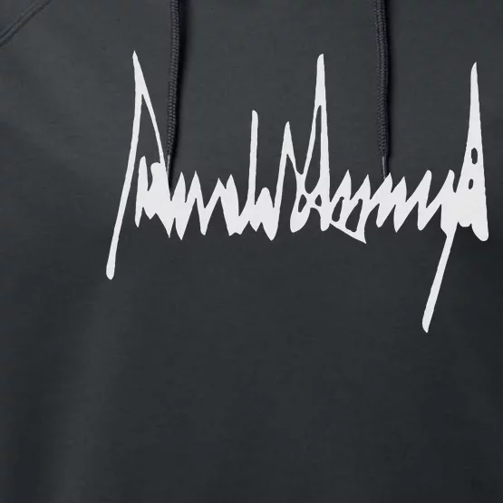 Donald Trump Signature America Country Usa Presidents Day Performance Fleece Hoodie