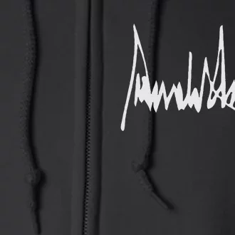 Donald Trump Signature America Country Usa Presidents Day Full Zip Hoodie