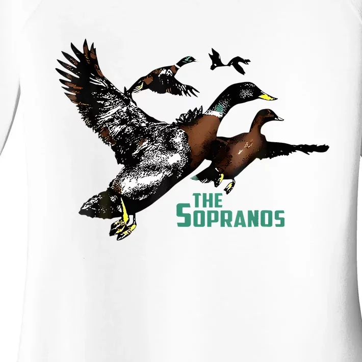 Ducks The Sopranos Do You Feel Depressed The Duck Left I Women's Perfect Tri Tunic Long Sleeve Shirt