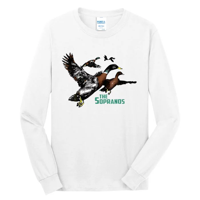 Ducks The Sopranos Do You Feel Depressed The Duck Left I Tall Long Sleeve T-Shirt