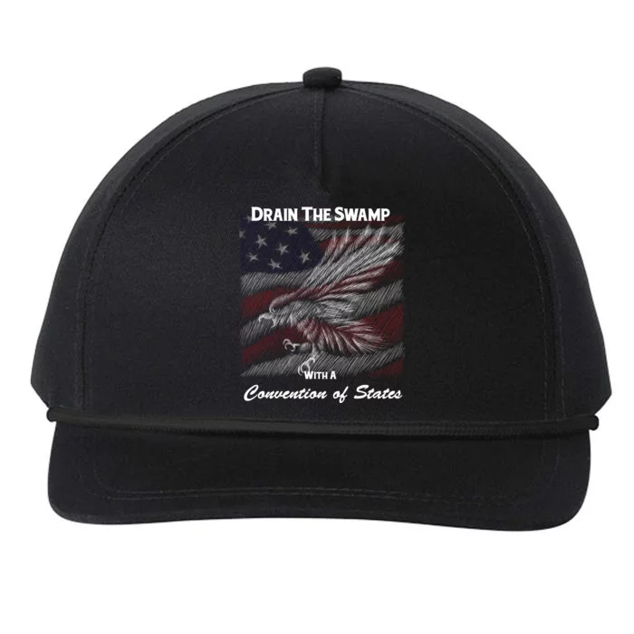 Drain The Swamp With A Convention Of States Snapback Five-Panel Rope Hat