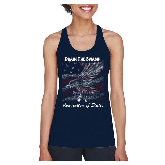 Drain The Swamp With A Convention Of States Women's Racerback Tank