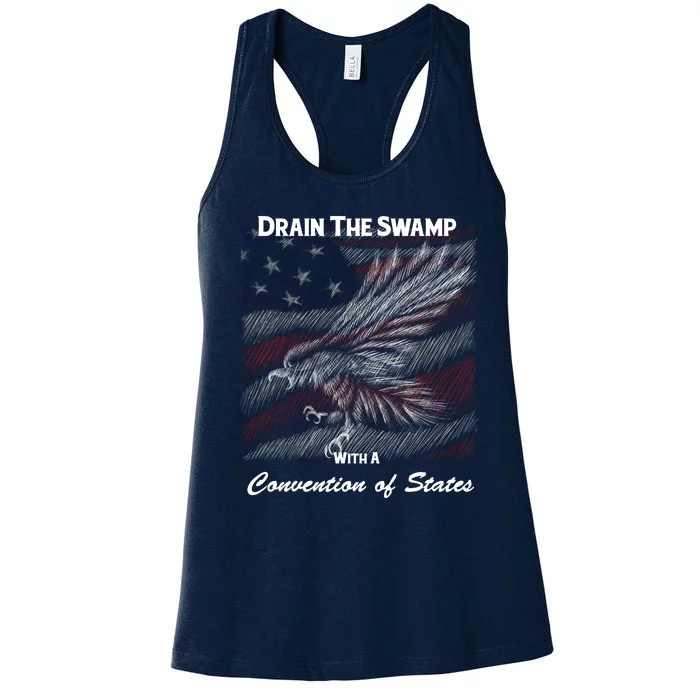 Drain The Swamp With A Convention Of States Women's Racerback Tank