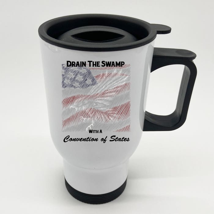 Drain The Swamp With A Convention Of States Front & Back Stainless Steel Travel Mug