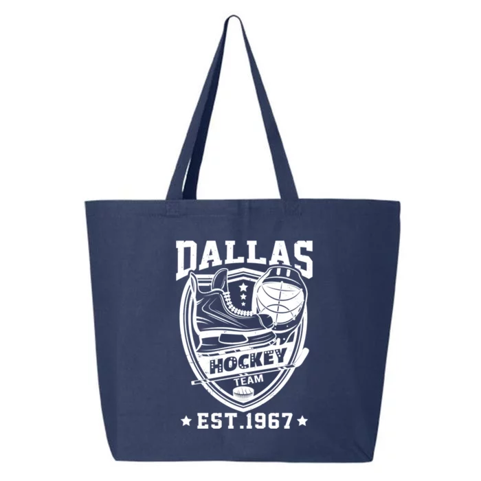 Dallas Texas Star Sticks Funny Hockey Team Vintage Est 1967 Cool Gift 25L Jumbo Tote