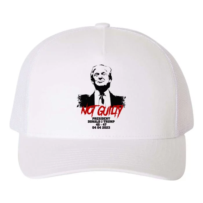 Donald Trump started selling Not Guilty mugshot Essential . Yupoong Adult 5-Panel Trucker Hat