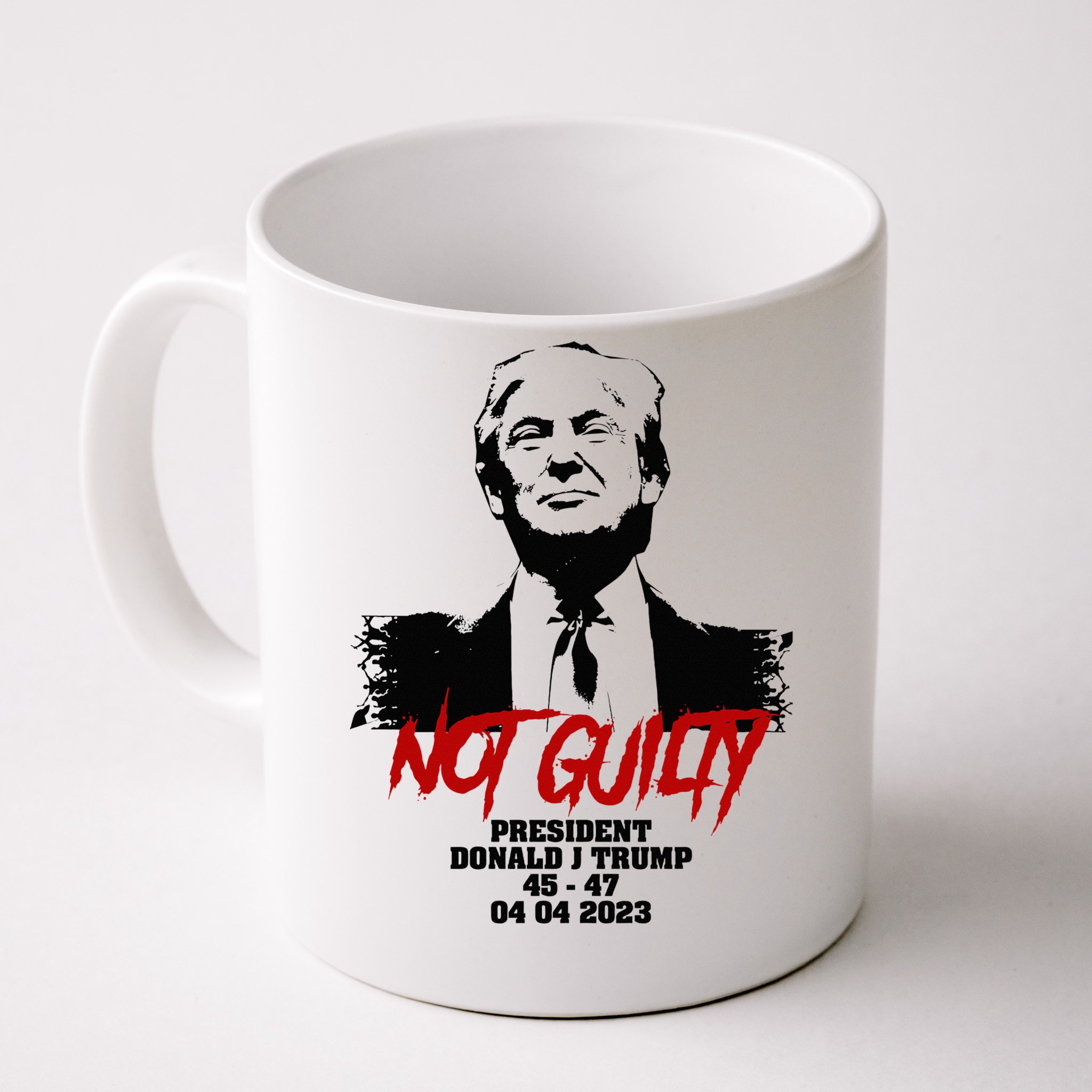 Donald Trump Mug, Trump Mug, Not Guilty Mug sold by Imran