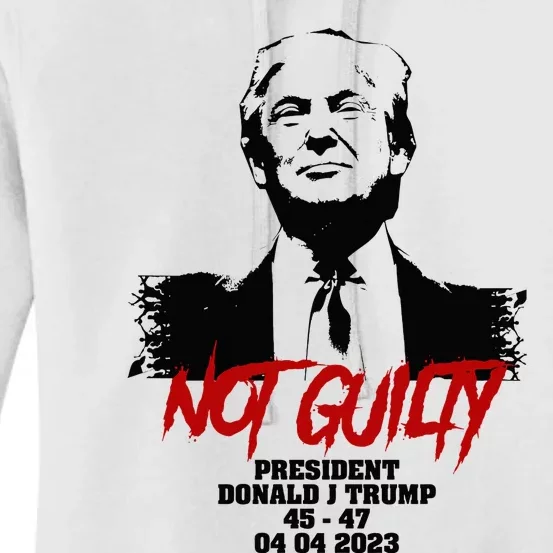 Donald Trump started selling Not Guilty mugshot Essential . Women's Pullover Hoodie