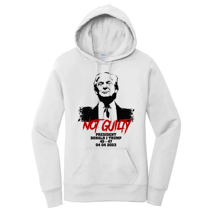 Donald Trump started selling Not Guilty mugshot Essential . Women's Pullover Hoodie