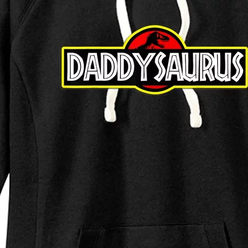 Daddysaurus T shirt, Daddysaurus Rex Tshirt Fathers Day Women's Fleece Hoodie