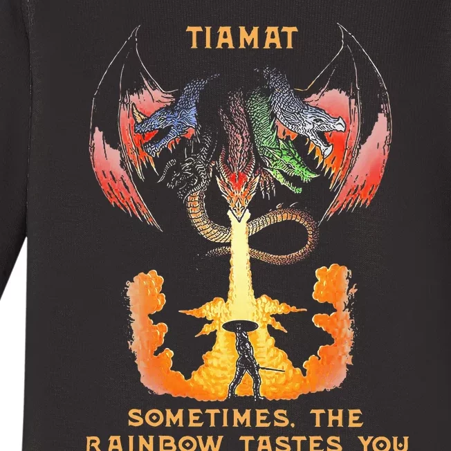 Dragon Tiamat Sometimes The Rainbow Tastes You Baby Long Sleeve Bodysuit