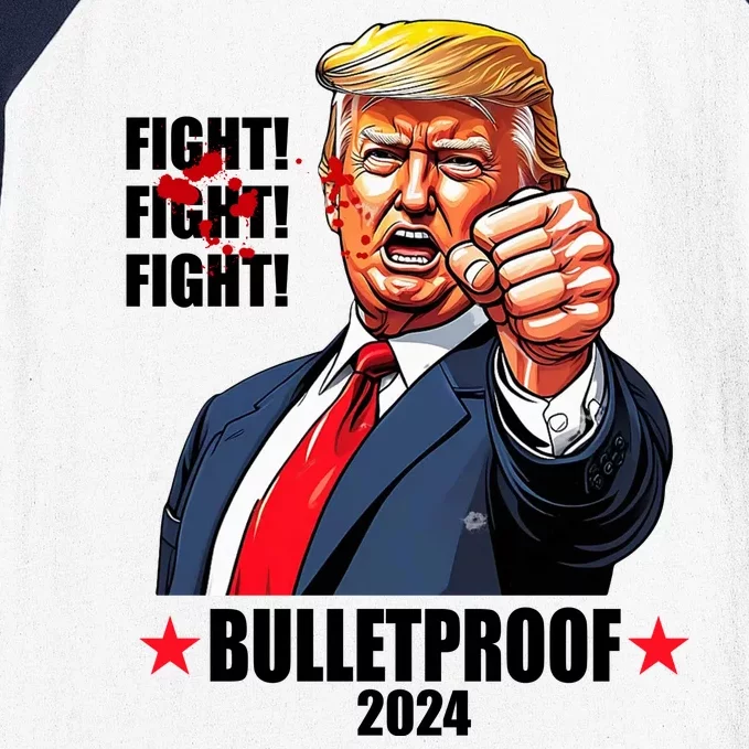 Donald Trump Shot Bulletproof Fight 2024 Election Baseball Sleeve Shirt