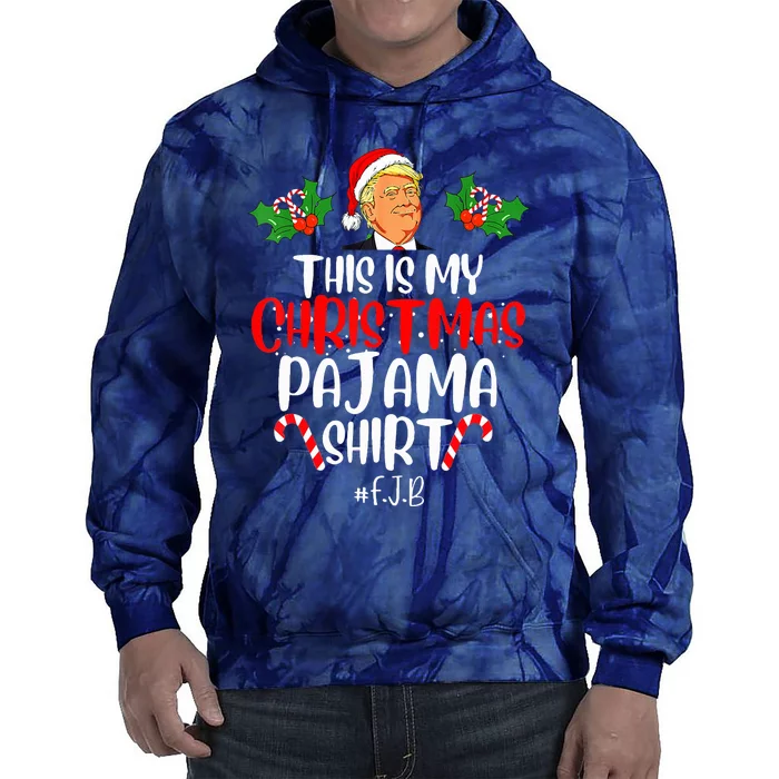 Donald Trump Santa This Is My Christmas Pajama Tie Dye Hoodie