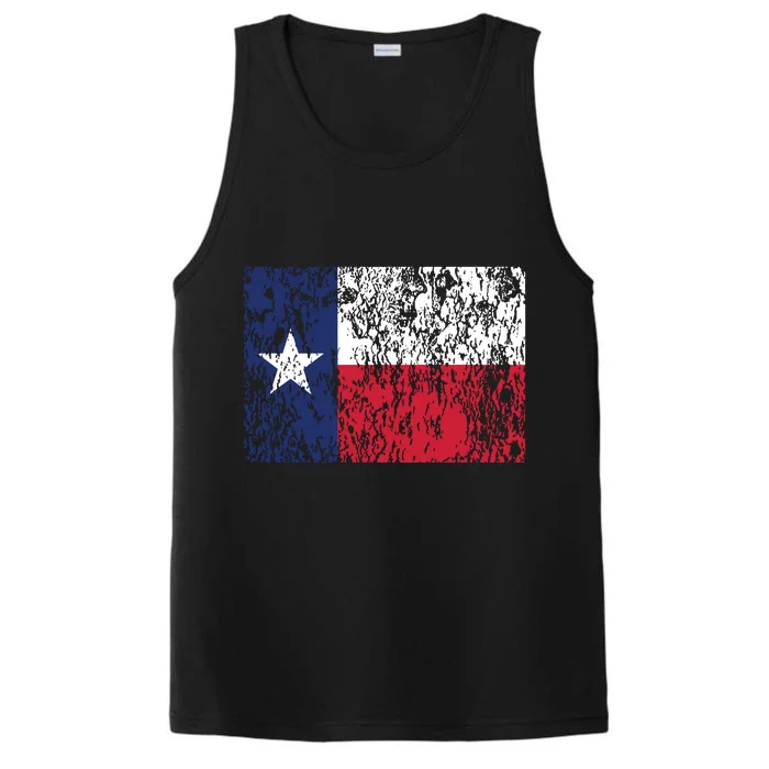 Distressed Texas State Flag Houston Austin Tx El Paso Performance Tank