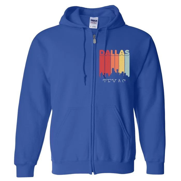 Dallas Texas Skyline Cityscape Great Gift Full Zip Hoodie