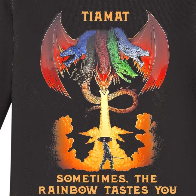 Dragon Tiamat Sometimes The Rainbow Tastes You Baby Long Sleeve Bodysuit