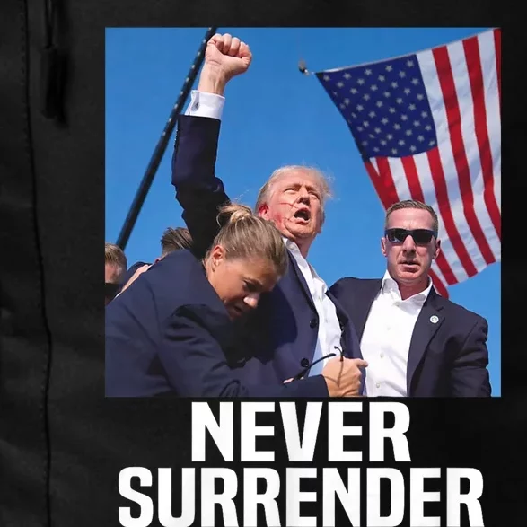 Donald Trump Shot Never Surrender 2024 Daily Commute Backpack