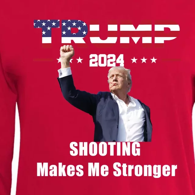 Donald Trump Shooting Makes Me Stronger Womens Cotton Relaxed Long Sleeve T-Shirt