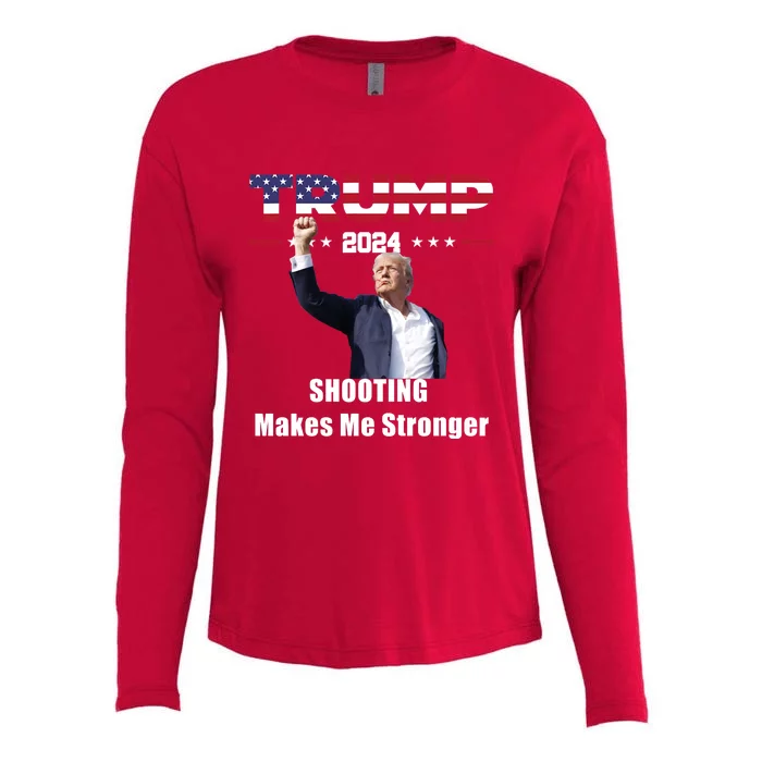 Donald Trump Shooting Makes Me Stronger Womens Cotton Relaxed Long Sleeve T-Shirt