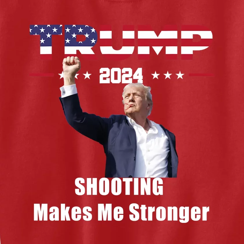 Donald Trump Shooting Makes Me Stronger Kids Sweatshirt