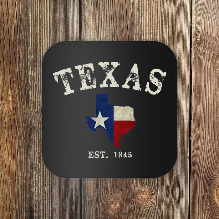 Distressed Texas State Flag Map Coaster