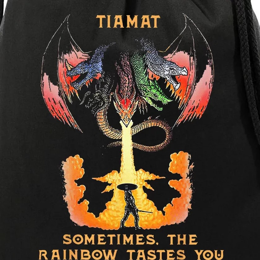 Dragon Tiamat Sometimes The Rainbow Tastes You Drawstring Bag