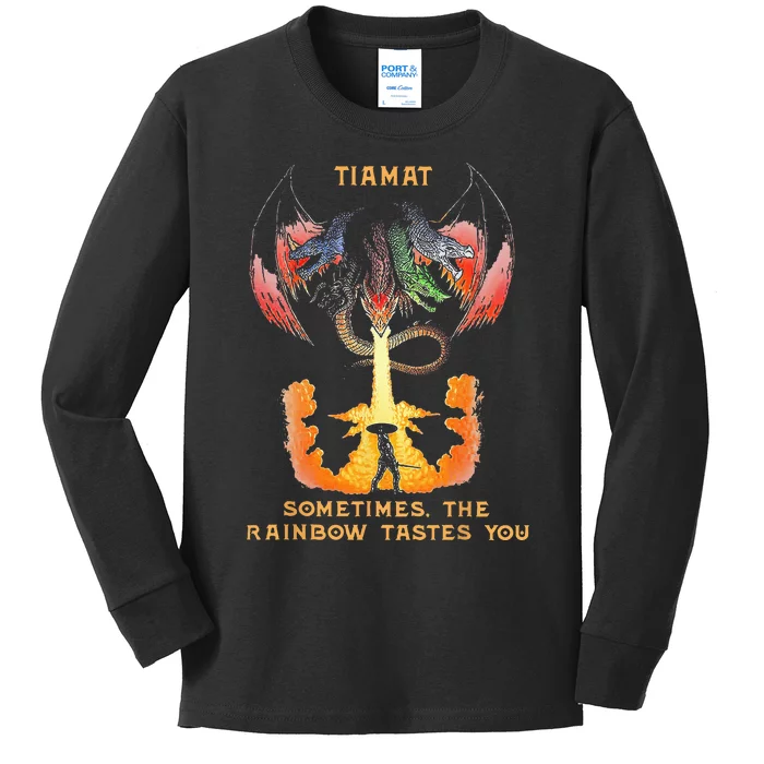 Dragon Tiamat Sometimes The Rainbow Tastes You Kids Long Sleeve Shirt