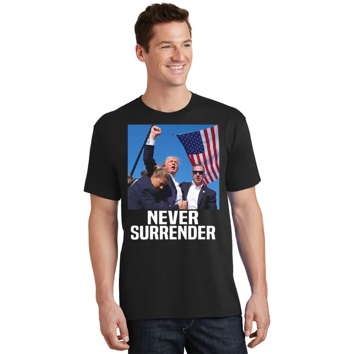 Donald Trump Shot Never Surrender 2024 T-Shirt