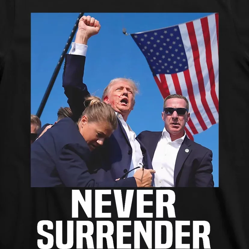 Donald Trump Shot Never Surrender 2024 T-Shirt