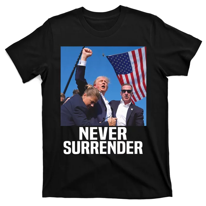 Donald Trump Shot Never Surrender 2024 T-Shirt