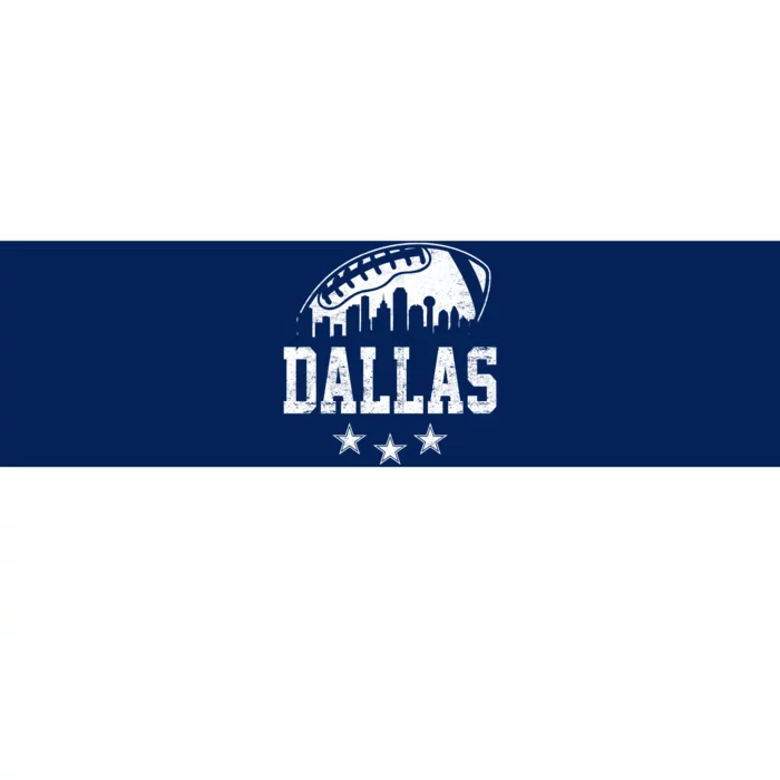 Dallas Texas Skyline Pride Vintage Dallas City Football Fan Bumper Sticker