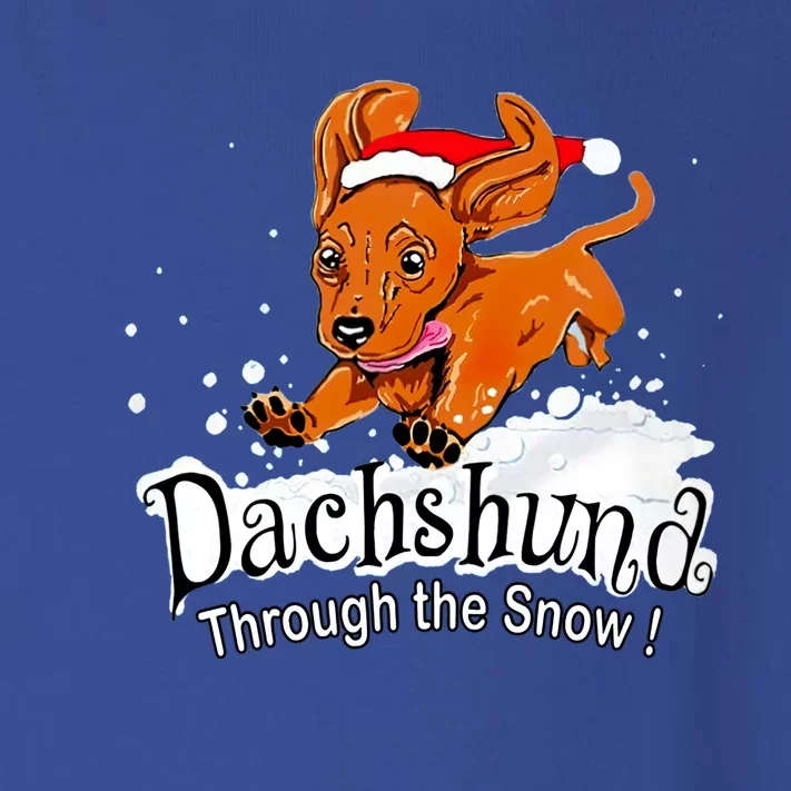 Dachshund Through Snow Funny Dachshund Christmas Gift Toddler Long Sleeve Shirt