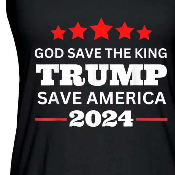 Donald Trump Save America 2024 Election Usa 45 47 Ladies Essential Flowy Tank