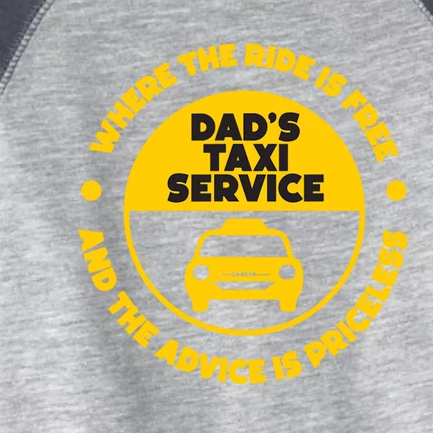 DadS Taxi Service Fathers Day Funny Dad Papa Chauffeur Cab Toddler Fine Jersey T-Shirt