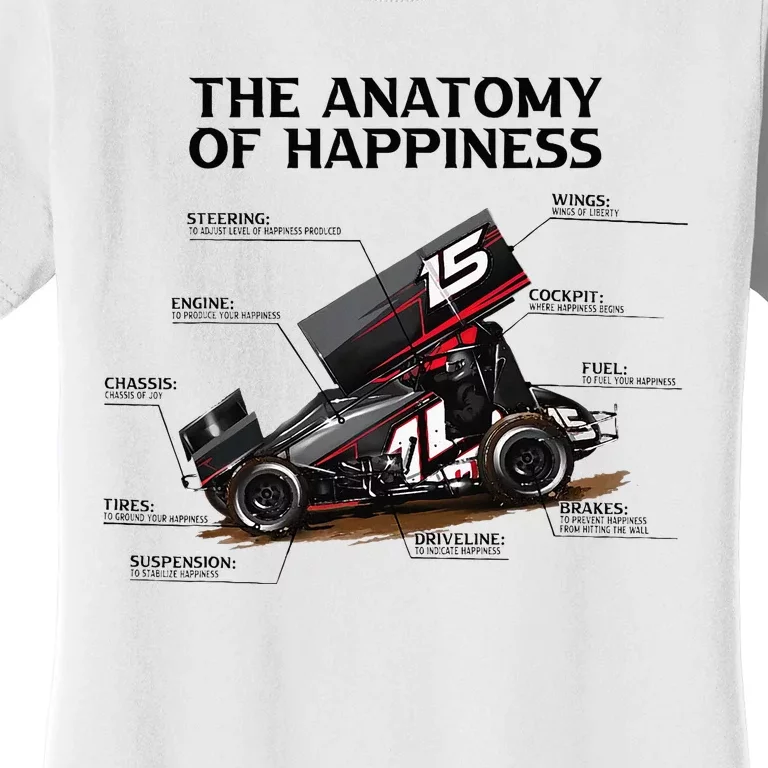 Dirt Track Sprint Cars Racing Anatomy Lover Gift Apparel Women's T-Shirt