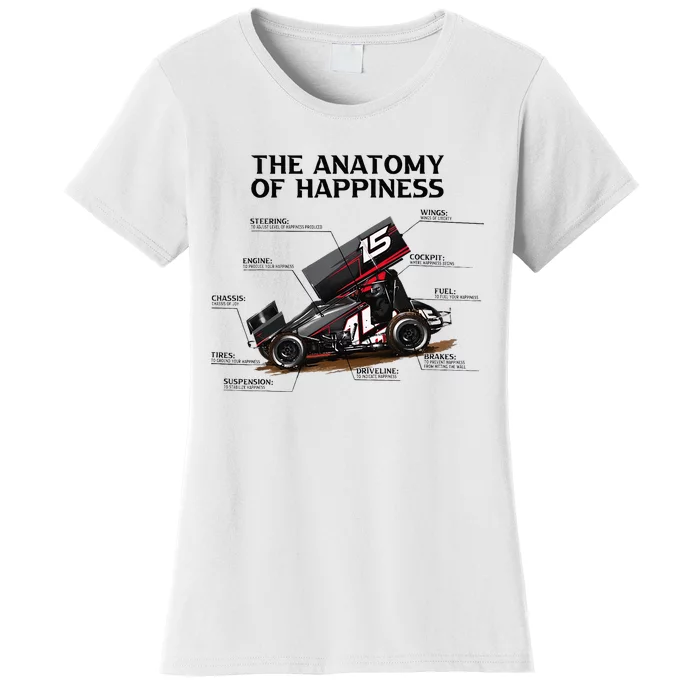 Dirt Track Sprint Cars Racing Anatomy Lover Gift Apparel Women's T-Shirt