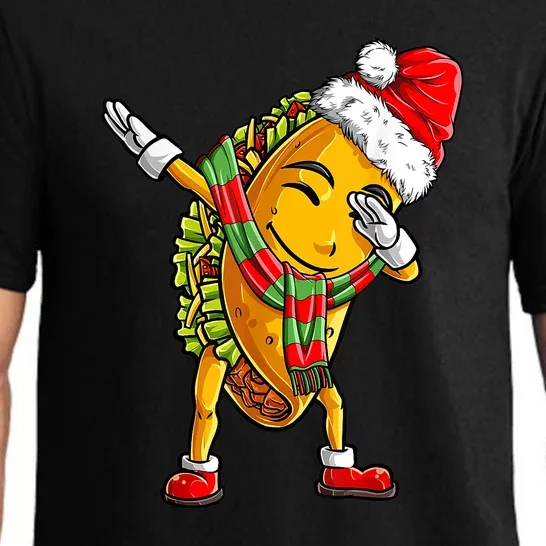 Dabbing Taco Santa Christmas Boys Dab Xmas Gifts Pajama Set