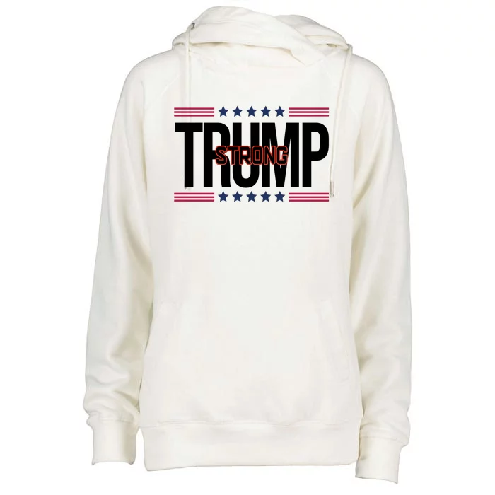 Donald Trump Strong Womens Funnel Neck Pullover Hood