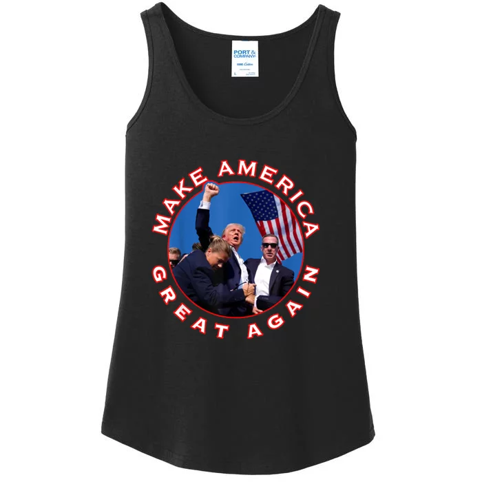 Donald Trump Shot Trump 2024 Ladies Essential Tank